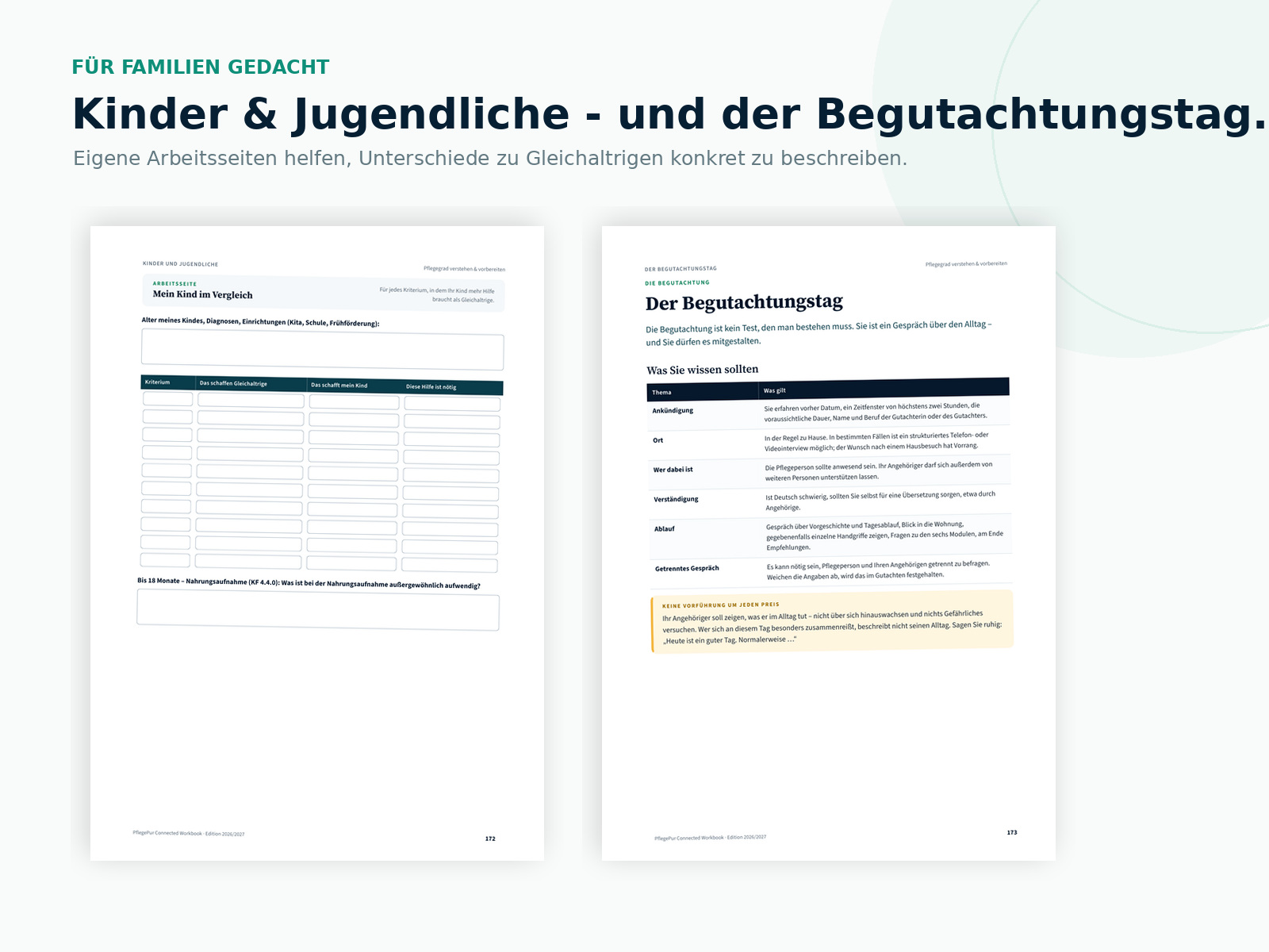 Pflegegrad verstehen & vorbereiten – Das PflegePur Connected Workbook · Einblick 4